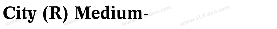 City (R) Medium字体转换